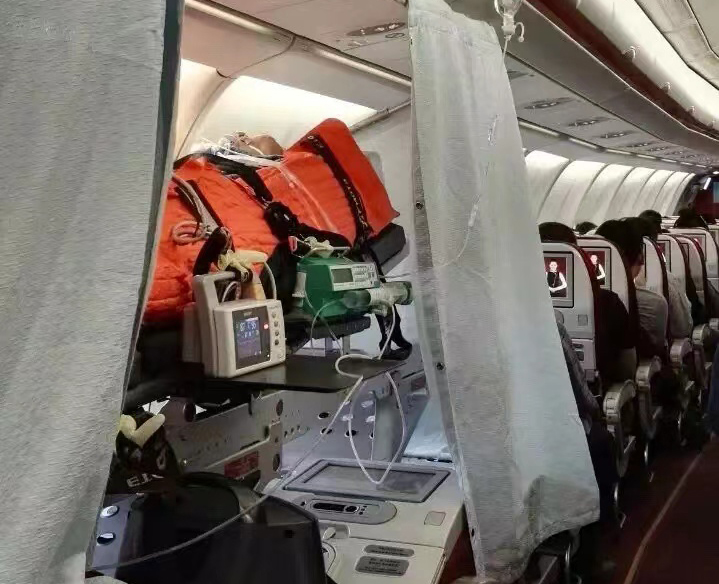 长沙县跨国医疗包机、航空担架